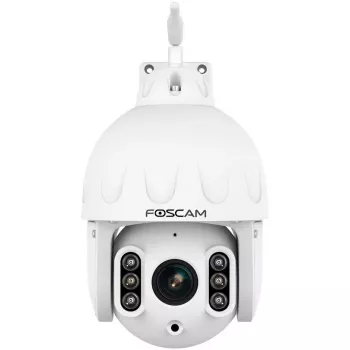 FOSCAM SD8P kültéri kamera forgatható/dönthető funkcióval és Wi-Fi-vel, 8MP 4K, 4x optikai zoom, IP66, fehér