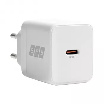 EFB Elektronik G301CE 30W USB-C GaN töltőkészlet 2m USB-C kábellel, fehér