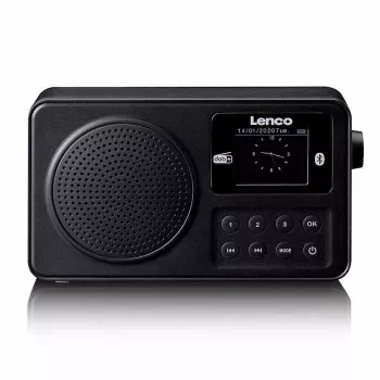 Lenco PDR-033BK hordozható DAB+/FM rádió Bluetooth-szal és újratölthető akkumulátorral - fekete
