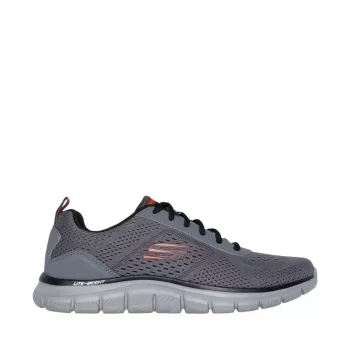 Skechers Track Leshur férfi edzőcipő, antracit/narancssárga, EU 44