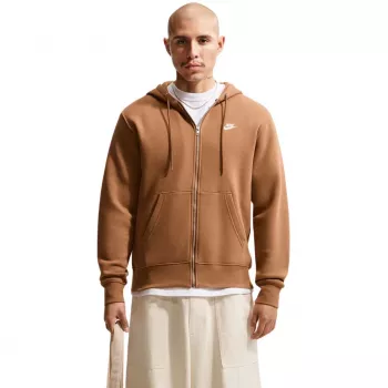 Nike Club BB Full-Zip kapucnis pulóver férfi világosbarna 2XL