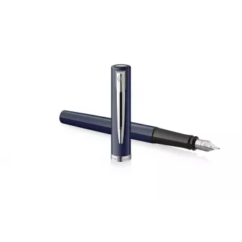 Waterman Impression töltőtoll finom hegy kék lakk króm díszgyűrűk ajándékdoboz 2225502