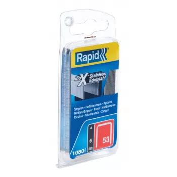 RAPID TOOLS finomhuzal-kapcsok Typ 53, 6 mm, rozsdamentes acél, kis kiszerelés, kártyán eurolukkal, 1 db (40109509)