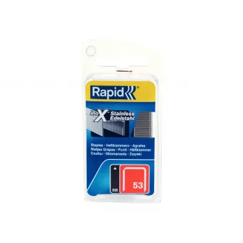 RAPID TOOLS finomhuzal-kapcsok Typ 53, 6 mm, rozsdamentes acél, kis kiszerelés, kártyán eurolukkal, 1 db (40109509)
