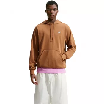 Nike Club FT PO Hoodie férfi pulóver kapucnis pulóver Pecan L