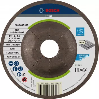 Bosch 2608600539 ívelt csiszolókorong 115 x 22,23 mm, 1 db
