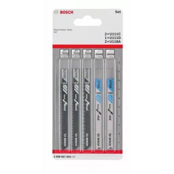 Bosch Accessories 2608667855 szúrófűrészlap-készlet Basic fához és fémhez, 5 részes, univerzális szár
