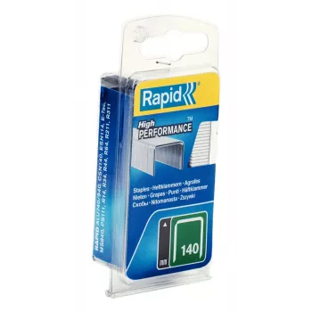 Rapid lapos drótkapcsok Typ 140, 12 mm szárhossz, horganyzott acél, kis kiszerelés, karton eurolukkal 40109516
