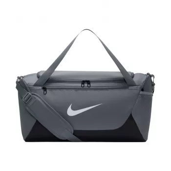 Nike Brasilia S duffeltáska kicsi sötétszürke/fekete