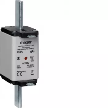 HAGER LNH2080MK NH-biztosítőbetét 80A 500V gG 2C méret jelzővel