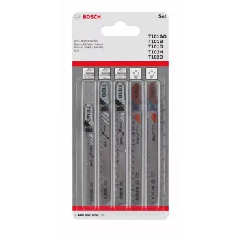 Bosch szúrófűrészlap-készlet fa és műanyag, 5 részes, T-szár (2608667858)