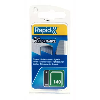 RAPID TOOLS Rapid 140 típus lapos huzalú kapcsok, 14 mm szárhossz, horganyzott acél, 1250 db, kis kiszerelés euro-lyukkal 40109517