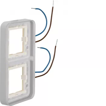Hager WNA712 W.1 1-es takarókeret kék LED-világítással, 230V, polárfehér