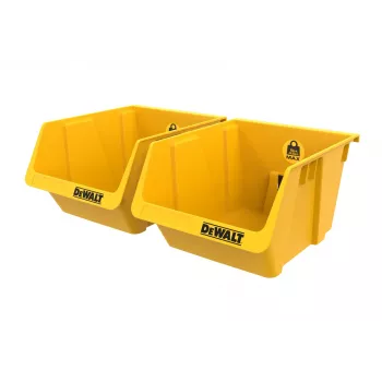 DEWALT DWST82813-1 TSTAK szerszámosláda dupla csomag – 2x 14L egymásra rakható műanyag tároló, fekete/sárga