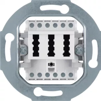 HAGER WDF4011WG TAE Socket 2 x 6/6NFF Polar White Matt