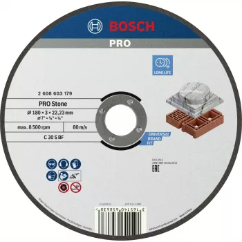 Bosch vágókorong 180 mm egyenes kivitel 41-es típus fémhez 1 db 2608603179