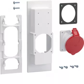 HAGER ZY16CEE 16 A 5 pólusú CEE beépíthető csatlakozó 400 V IP44 piros