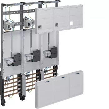 HAGER komplett mérőszekrény 3-pont Universal Hessen 1050mm 3 mező ZL34C4N