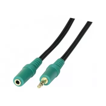 EXERTIS CONNECT 3,5 mm-es sztereó audio hosszabbítókábel M/F 3,0 m fekete 108865