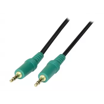 TECLINE audiokábel, 3,5 mm-es sztereó jack dugó-dugó, 5,0 m, fekete 108897