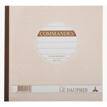 Le Dauphin Manifold Commandes megrendelőlap blokk, 210 x 210 mm, 2 részes önátíró, 50 szett, fehér/sárga (1172D)