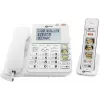 Geemarc AMPLIDECT COMBI-PHOTO 295 vezetékes idős telefon üzenetrögzítővel, fotógombokkal, háttérvilágított kijelzővel, fehér