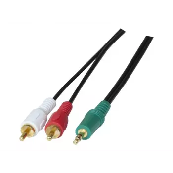 Exertis Connect 108791 audiokábel 3 m 3,5 mm–2 x RCA dugó fekete
