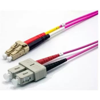 EKIVALAN OM4 duplex üvegszálas patchkábel LC/SC, 50/125 µm, hangalila, 5 m COZOM4DCLC2SE0050A