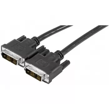 EXERTIS CONNECT DVI-D Single Link monitorkábel, 18+1 pólusú DVI-D dugó–DVI-D dugó, 3,0 m, fekete 127480