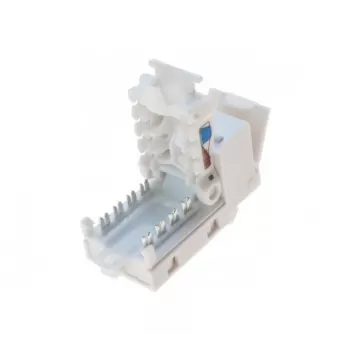 TECLINE RJ45 keystone jack, Cat.6 UTP, szerszám nélküli, fehér 272883