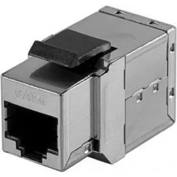 EXERTIS CONNECT Cat.6 keystone csatlakozó RJ45 aljzat–RJ45 aljzat, fehér (272240)
