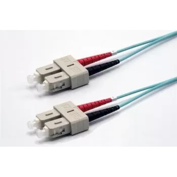 Ekivalan OM3 duplex optikai patchkábel SC/SC, 50/125 µm, aqua, 2,0 m COZOM3DCDC2SA0020A