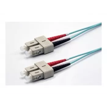 Ekivalan OM3 duplex optikai patchkábel SC/SC, 50/125 µm, aqua, 2,0 m COZOM3DCDC2SA0020A