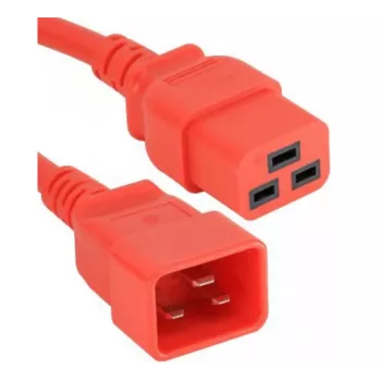 Exertis Connect 2 m piros IEC C20–C19 hosszabbító tápkábel 16A 250V 640056