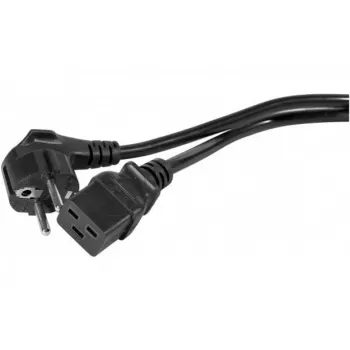 EXERTIS CONNECT 16 A szögletes Schuko–egyenes C19 tápkábel, 3 m, fekete 808018