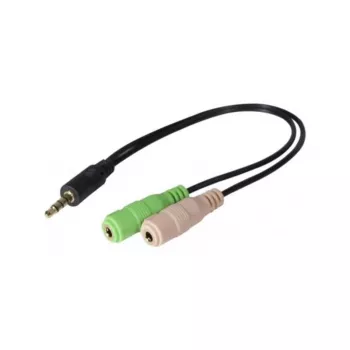 Exertis Connect CTIA Headset Adapter - 3.5mm TRRS to Dual TRS (Headphone/Microphone Splitter) 721135