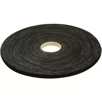 EXERTIS CONNECT tépőzáras rögzítőszalag, 15 mm x 10 m, fekete, hálózati és adatkábelek kíméletes telepítéséhez 629445
