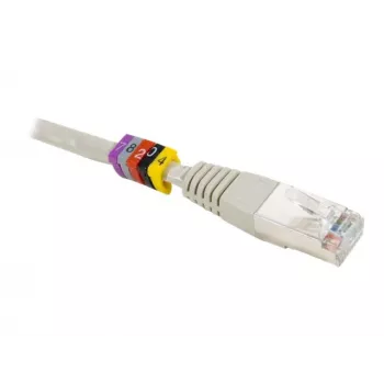 Exertis Connect Dexlan kábeljelölő gyűrű, sárga, 0-9 számjegyek, 100 darab 753490