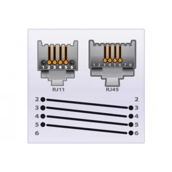 EXERTIS CONNECT telefonkábel, fehér, 7,0 m (EXC911746)