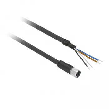 TMSS GERMANY Telemechanique Sensors M12 aljzat egyenes PUR kábel 5 m 4 pólusú XZCP1141L5