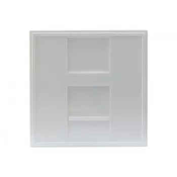 EXERTIS CONNECT Dexlan Faceplate Insert 45 x 45 mm for 1 Keystone Module, Signal White RAL 9003 (911722)