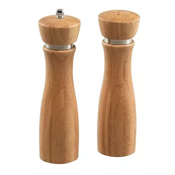 Kesper só- és borsőrlő készlet, természetes fa, kerámia őrlőmű, állítható durva-finom, 18 cm