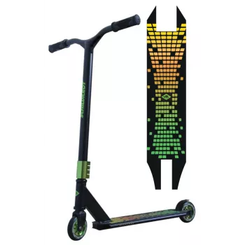 SCHILDKROT Kickless Forest stunt roller, alumínium fedélzet 500 x 100 mm, Y-kormány, 100 mm kerekek, ABEC 7, 8 éves kortól, max. 100 kg 510432