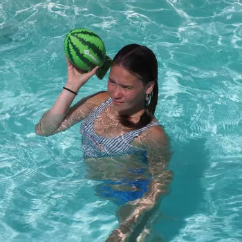 SCHILDKROT Splash Ball Watermelon vízilabda, zöld, 250 mm átmérő, tapadós felület, 1 darab (970292)