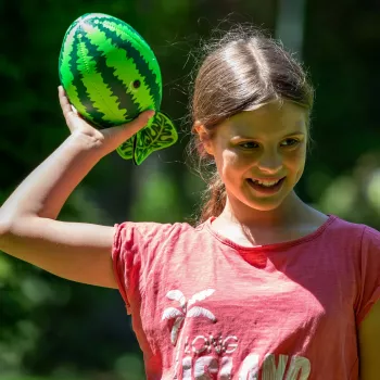 SCHILDKROT Splash Ball Watermelon vízilabda, zöld, 250 mm átmérő, tapadós felület, 1 darab (970292)