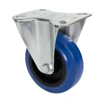 Wagner design yourself RO 8700 fix görgő, 75 mm, kék/szürke futófelület, 50 kg teherbírás, lapos rögzítés 4870001
