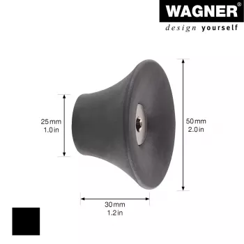 Wagner design yourself TULIP ruhaakasztó kampó, 1 kampó, fekete, cinköntvény, porszórt, csavarozható 17030221