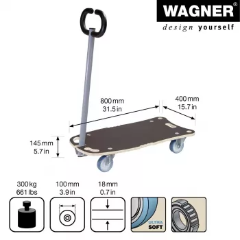 Wagner design yourself STAR CARRIER kihúzható platformkocsi MM 1187 barna 300 kg 20118701
