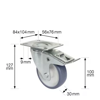 Wagner design yourself RO 7600 forgó görgő szürke 75 mm (4760001)