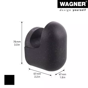 Wagner design yourself PILL fogas, 1 kampó, fekete, alumínium, falra szerelhető, 40 mm 17040221